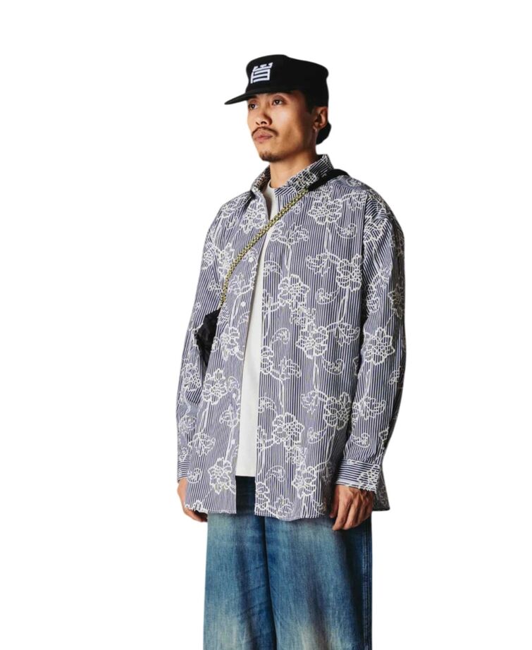 Brooks Emb Shirt | Blue-white