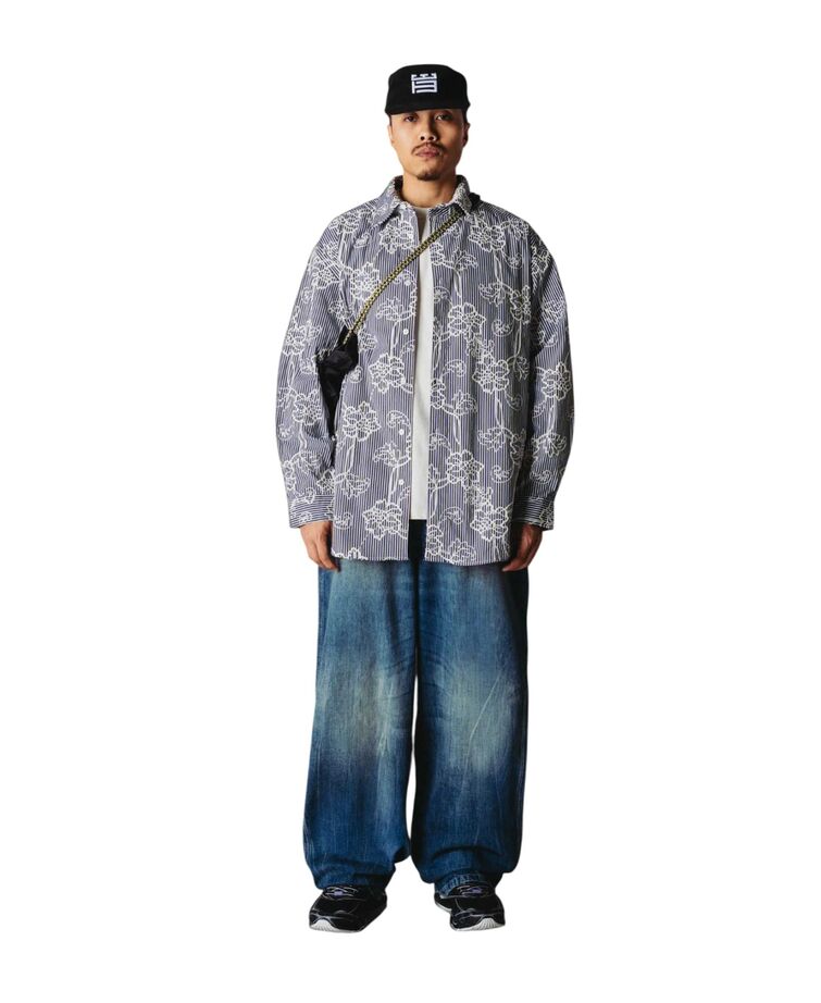Brooks Emb Shirt | Blue-white