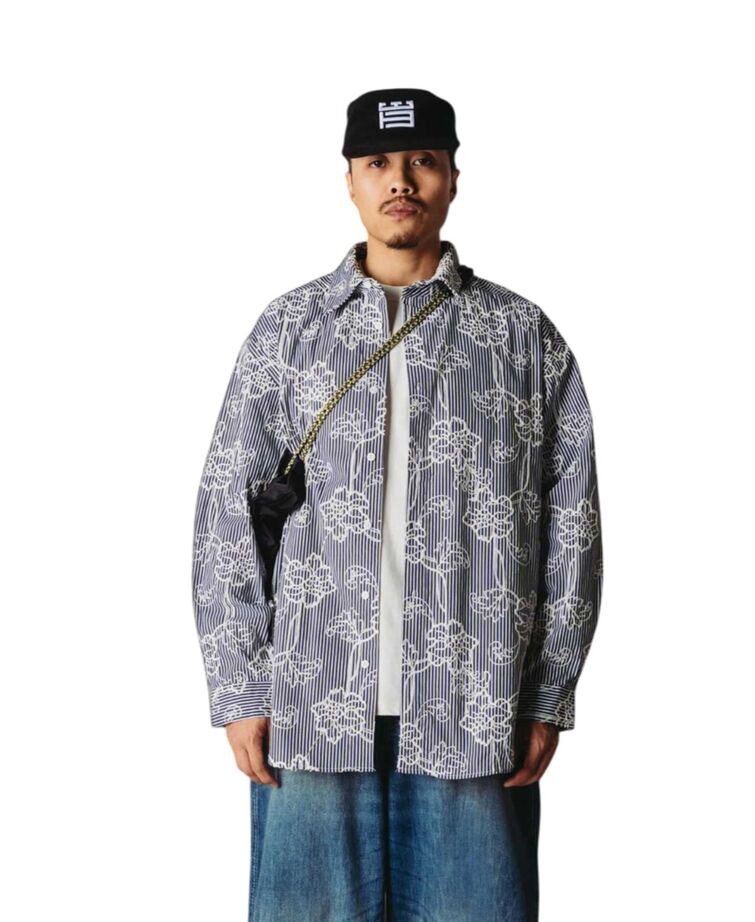 Brooks Emb Shirt | Blue-white