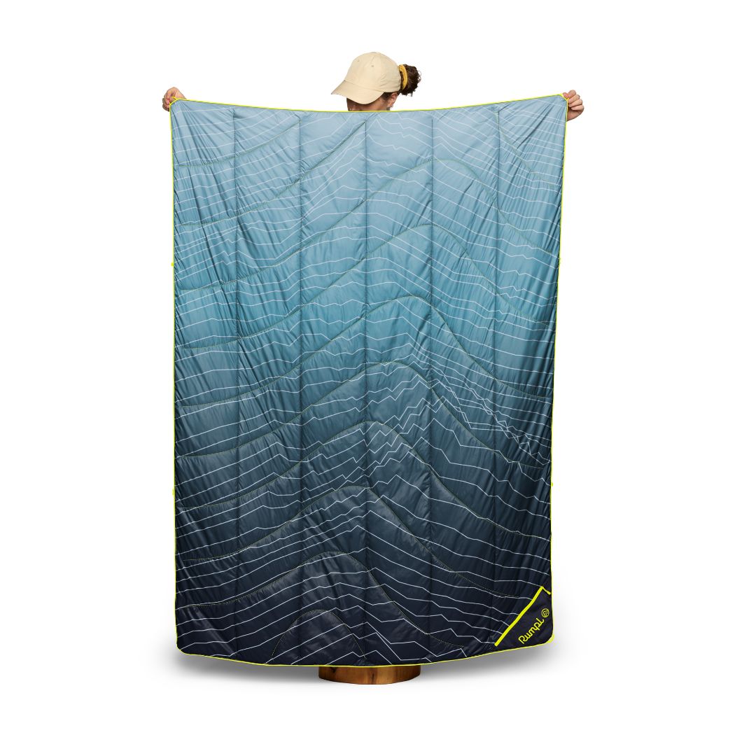 Rumpl Backcountry Puffy Blanket - Moraine Mist Backcountry Puffy Blanket - Moraine Mist | Rumpl Blankets For Everywhere Printed Backcountry Puffy