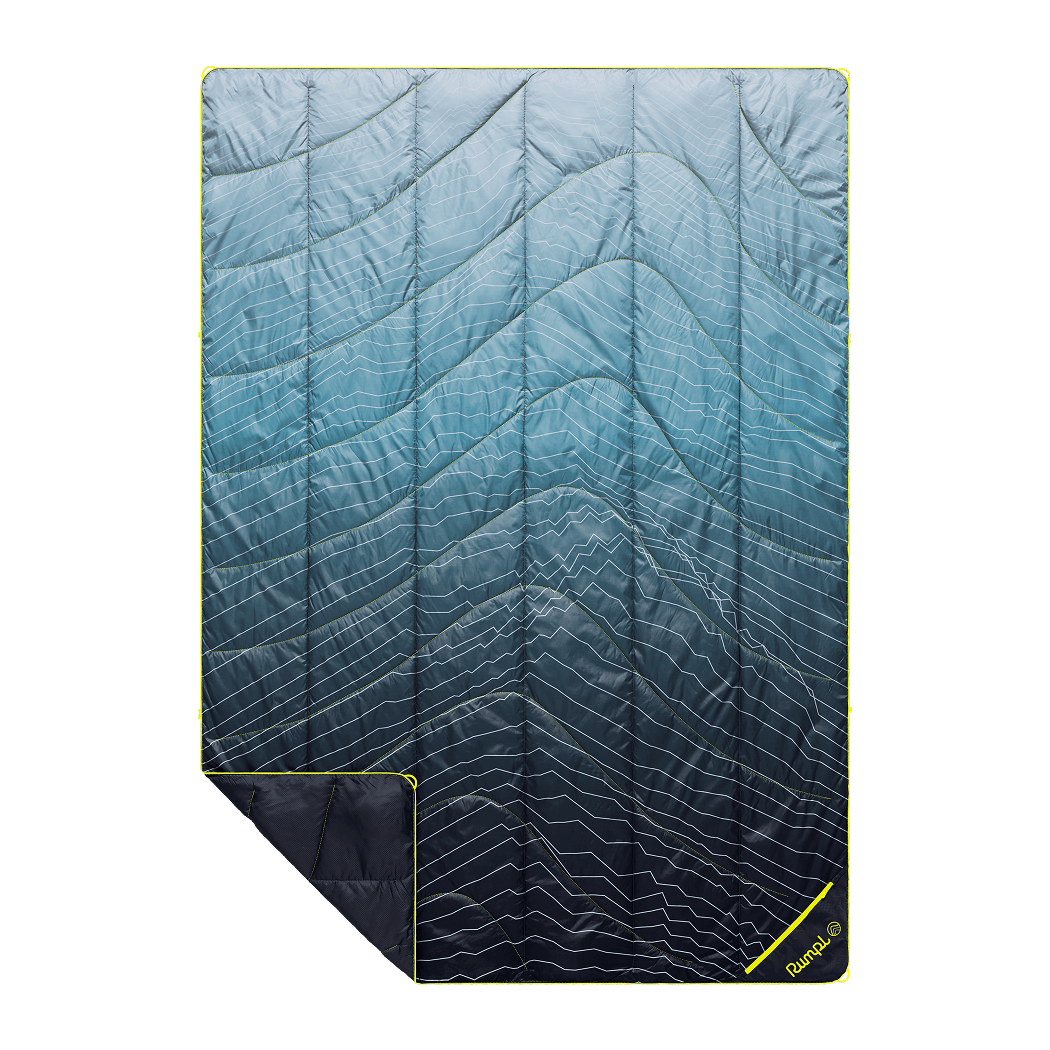 Rumpl Backcountry Puffy Blanket - Moraine Mist Backcountry Puffy Blanket - Moraine Mist | Rumpl Blankets For Everywhere Printed Backcountry Puffy