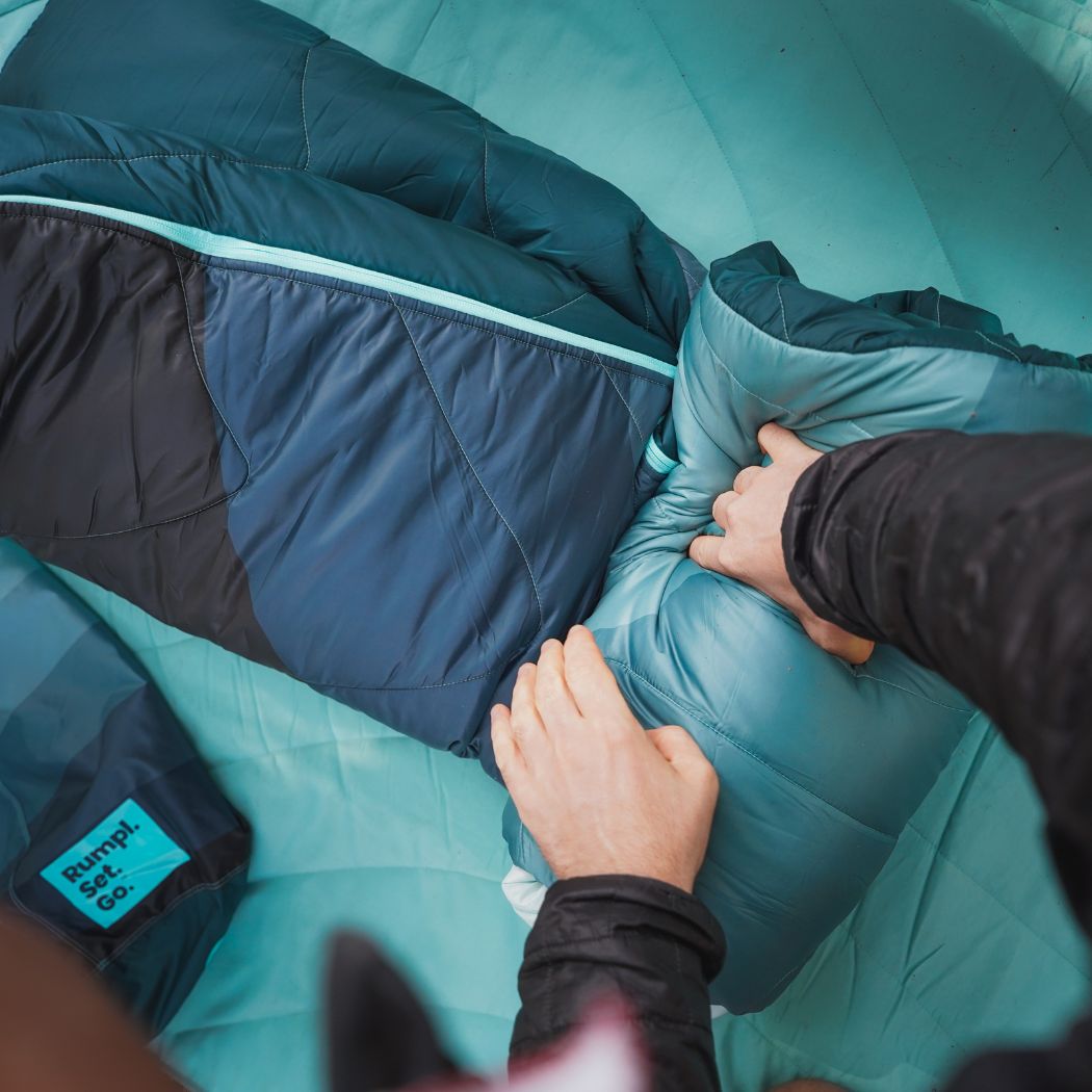 Rumpl Wrap Sack 20° Sleeping Bag - Cascade Fade The Wrap Sack 20° Sleeping Bag - Cascade Fade | Rumpl  Wrap Sack
