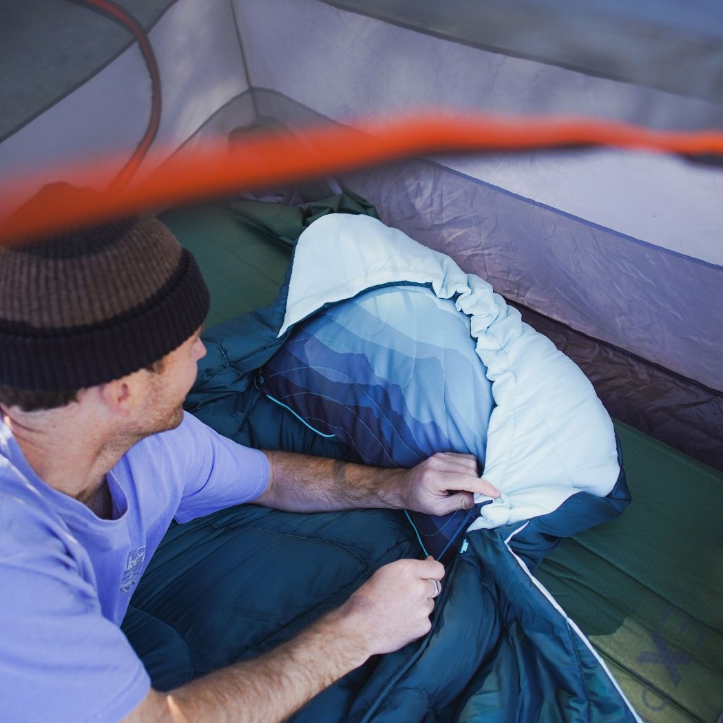 Rumpl Wrap Sack 20° Sleeping Bag - Cascade Fade The Wrap Sack 20° Sleeping Bag - Cascade Fade | Rumpl  Wrap Sack