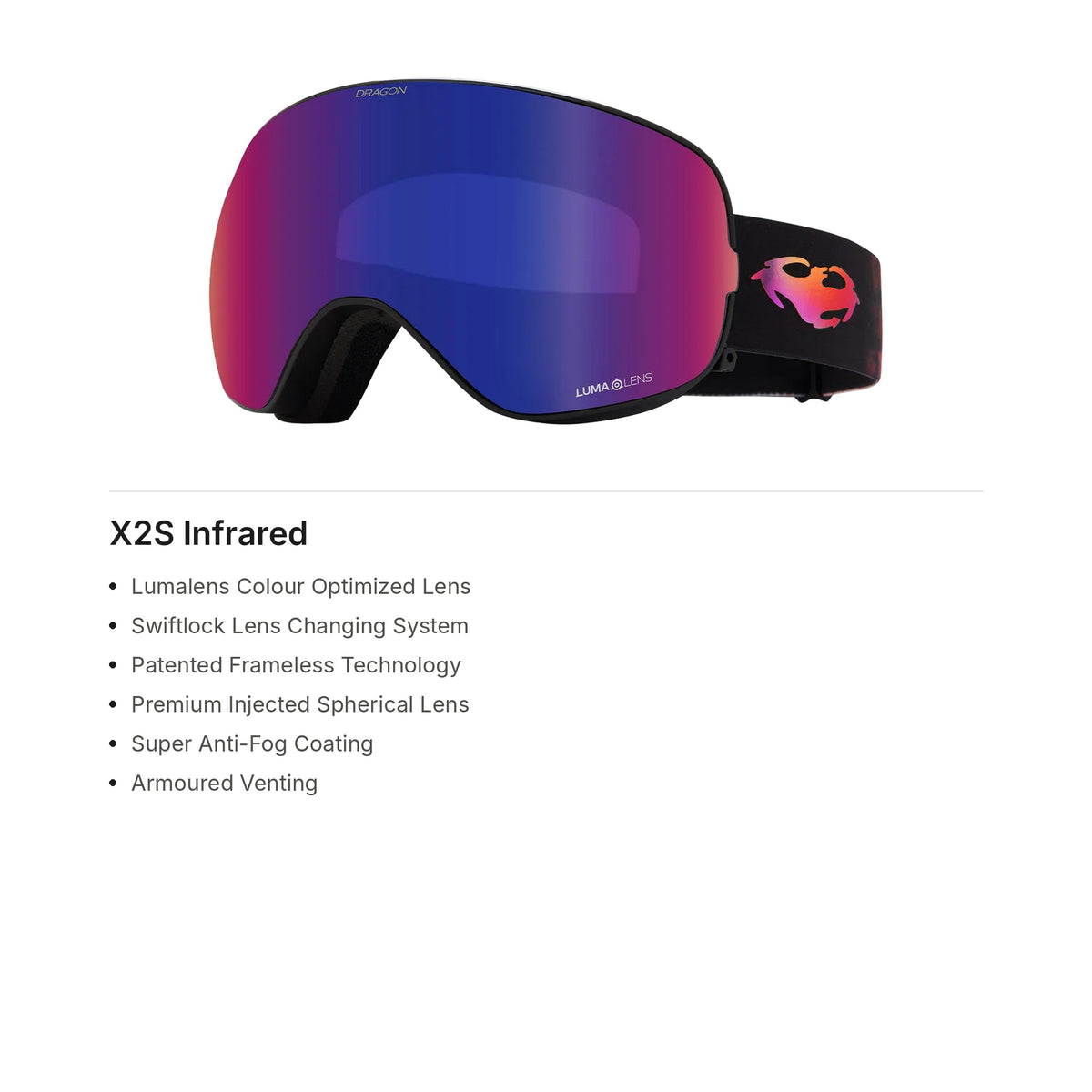 X2S Infrared with Bonus Lens – Bleached (features)
